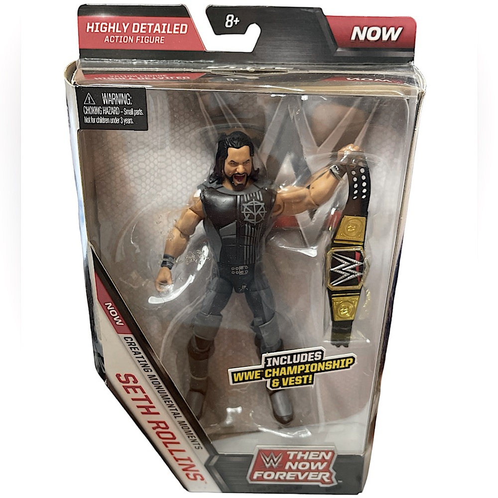 2017 WWE Elite SETH ROLLINS Then Now Forever 6” Action Figure Championship Belt